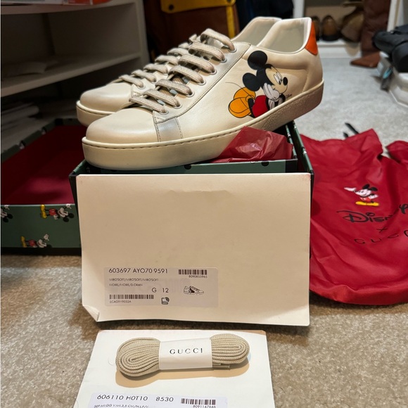 Gucci X Disney Ace Sneaker US Man 12 - Picture 2 of 6